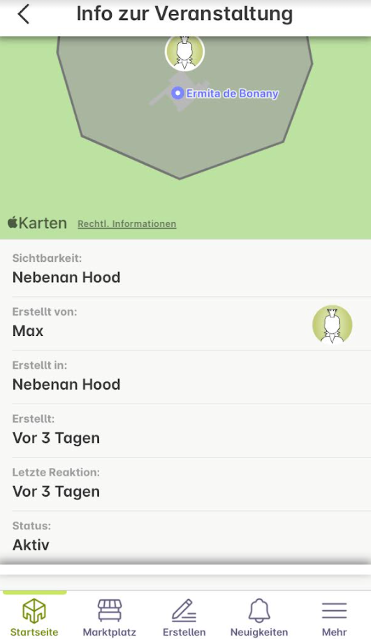 Wie schreibe ich von nebenan?